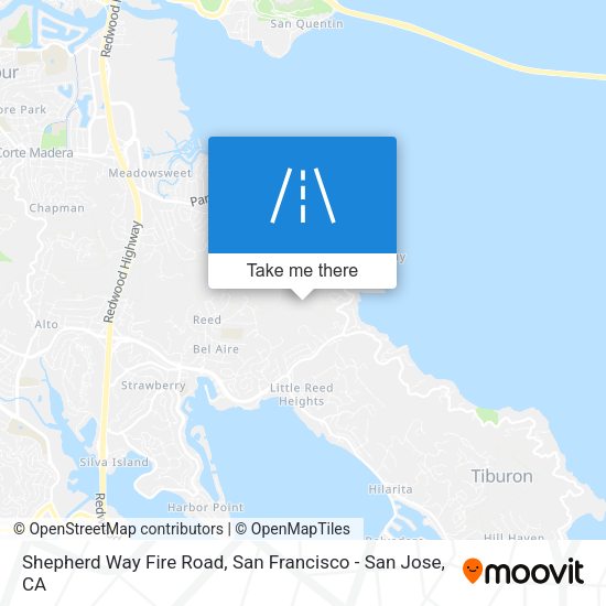 Shepherd Way Fire Road map