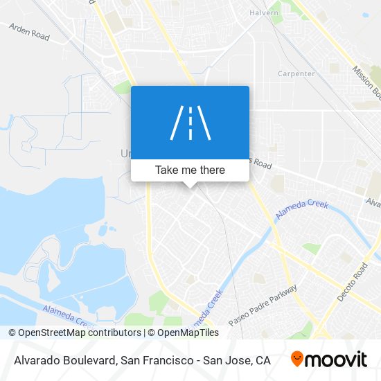 Alvarado Boulevard map