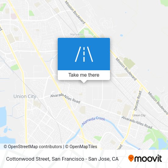 Cottonwood Street map