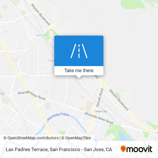 Las Padres Terrace map