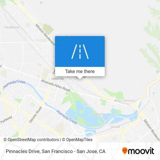Pinnacles Drive map