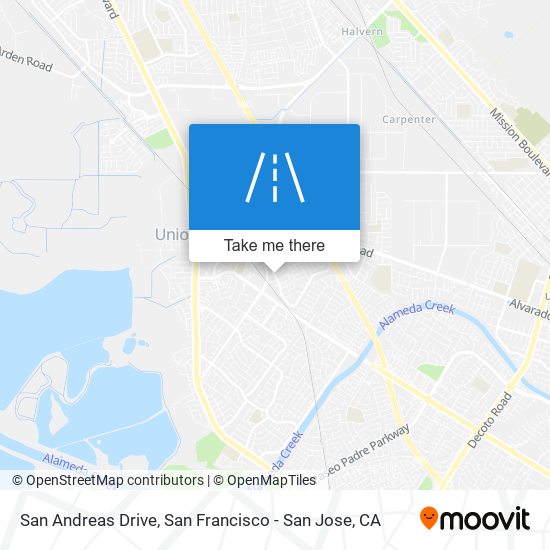 San Andreas Drive map