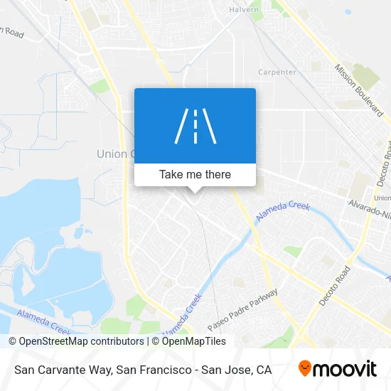 San Carvante Way map