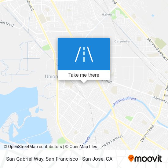 San Gabriel Way map