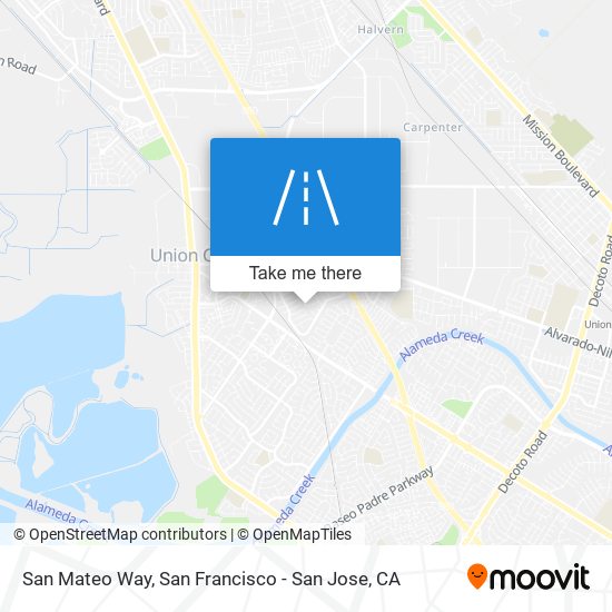 San Mateo Way map