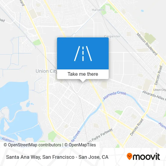 Santa Ana Way map