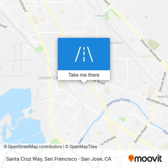 Santa Cruz Way map