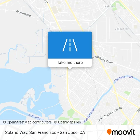 Solano Way map