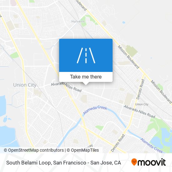 South Belami Loop map