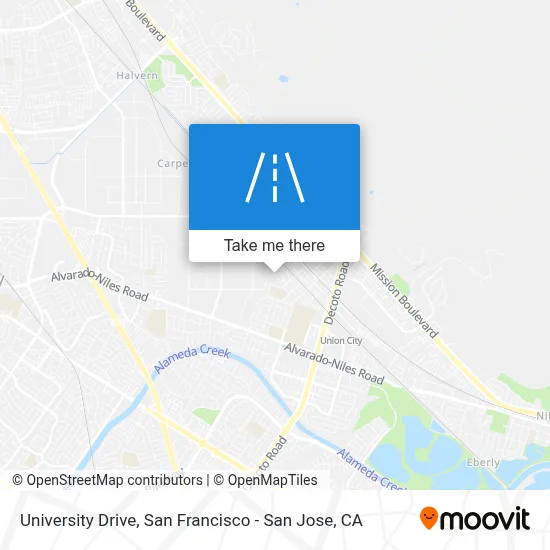 University Drive map