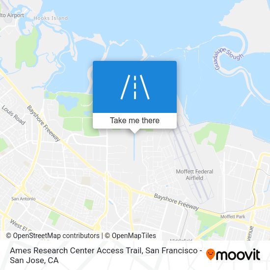 Ames Research Center Access Trail map