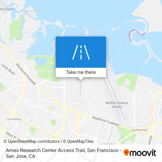 Ames Research Center Access Trail map