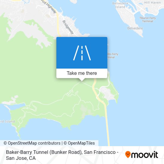 Mapa de Baker-Barry Tunnel (Bunker Road)