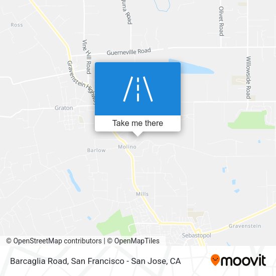 Mapa de Barcaglia Road