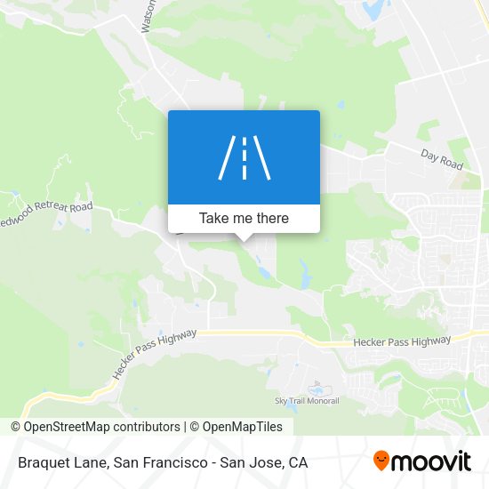 Mapa de Braquet Lane