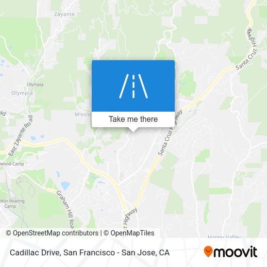 Mapa de Cadillac Drive