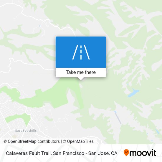 Mapa de Calaveras Fault Trail