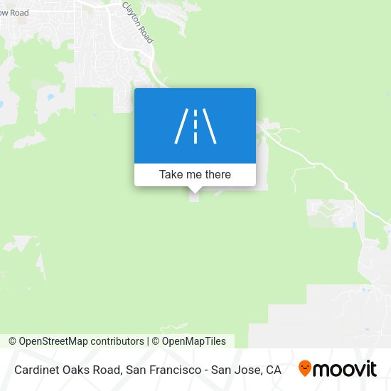 Cardinet Oaks Road map