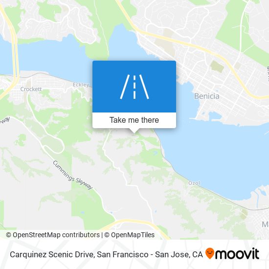 Carquinez Scenic Drive map