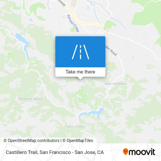 Castillero Trail map