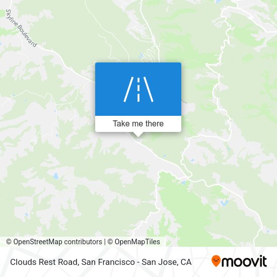 Mapa de Clouds Rest Road