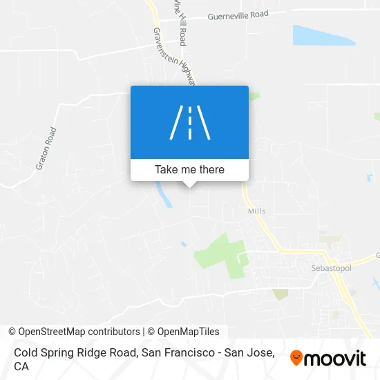 Cold Spring Ridge Road map