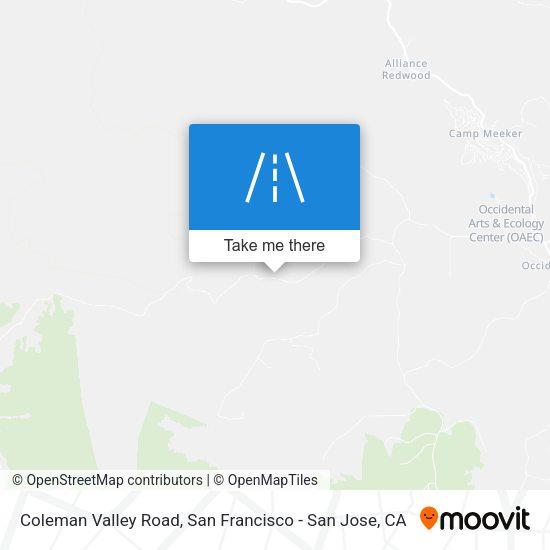 Mapa de Coleman Valley Road