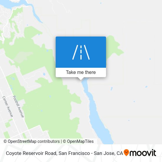 Coyote Reservoir Road map