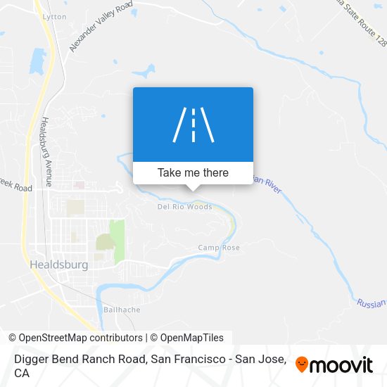 Digger Bend Ranch Road map