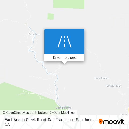 East Austin Creek Road map