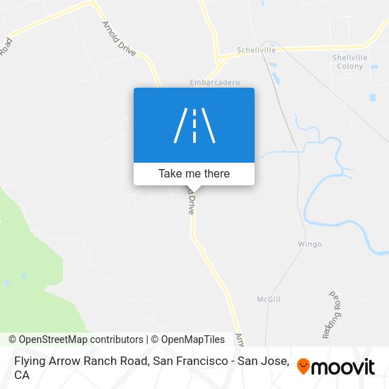 Flying Arrow Ranch Road map