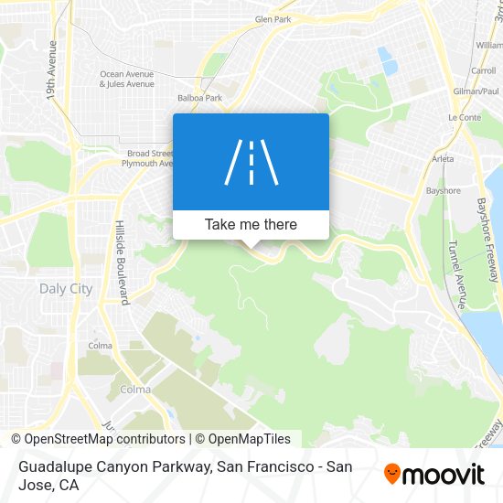 Guadalupe Canyon Parkway map