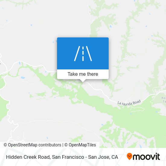 Mapa de Hidden Creek Road