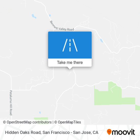 Mapa de Hidden Oaks Road
