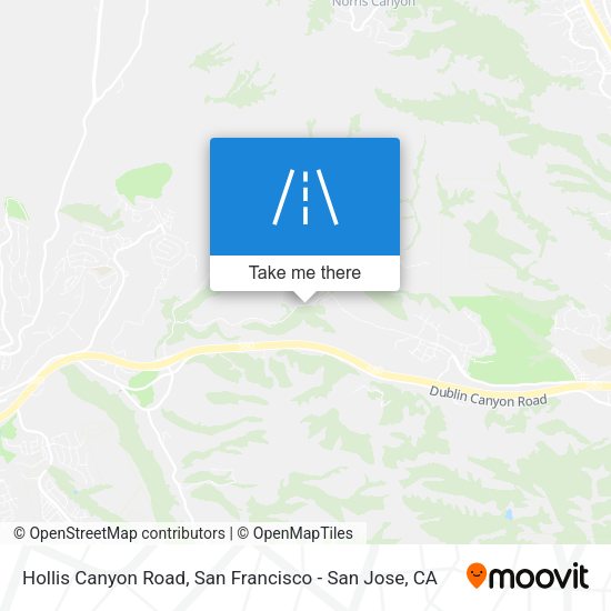 Hollis Canyon Road map