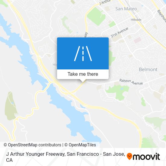 J Arthur Younger Freeway map