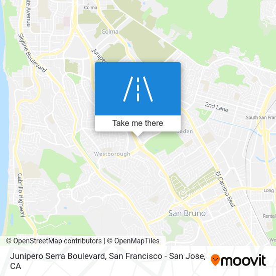 Mapa de Junipero Serra Boulevard