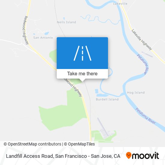 Landfill Access Road map