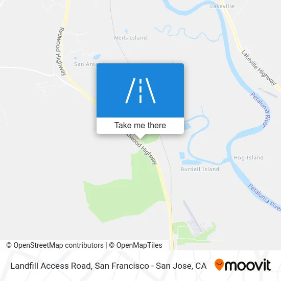 Landfill Access Road map