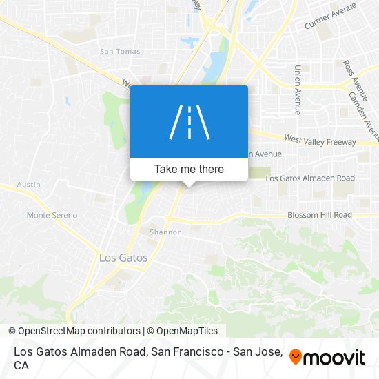 Los Gatos Almaden Road map