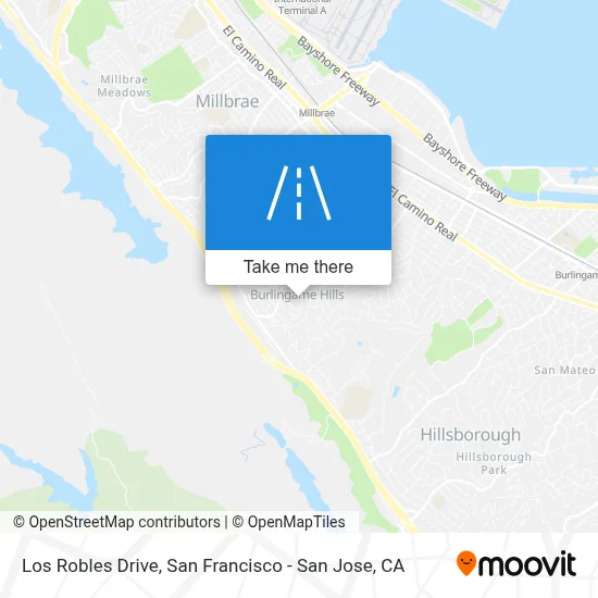 Los Robles Drive map