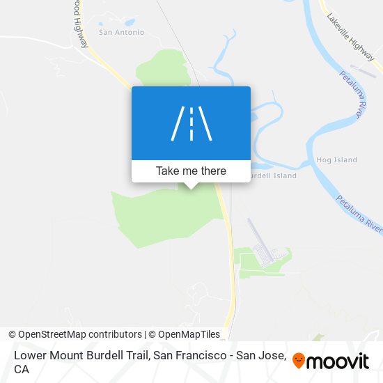 Lower Mount Burdell Trail map