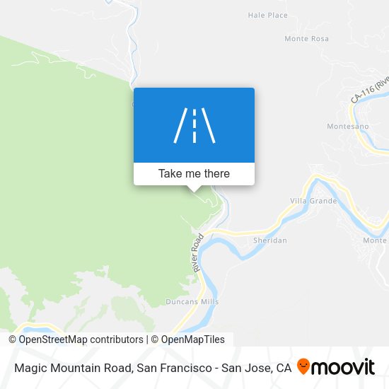 Magic Mountain Road map
