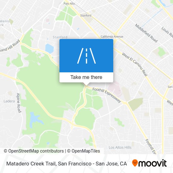 Matadero Creek Trail map