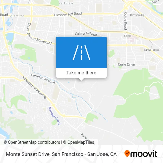 Monte Sunset Drive map