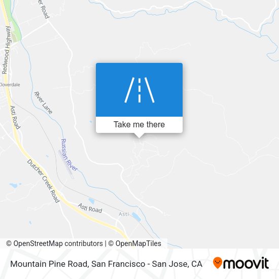 Mountain Pine Road map