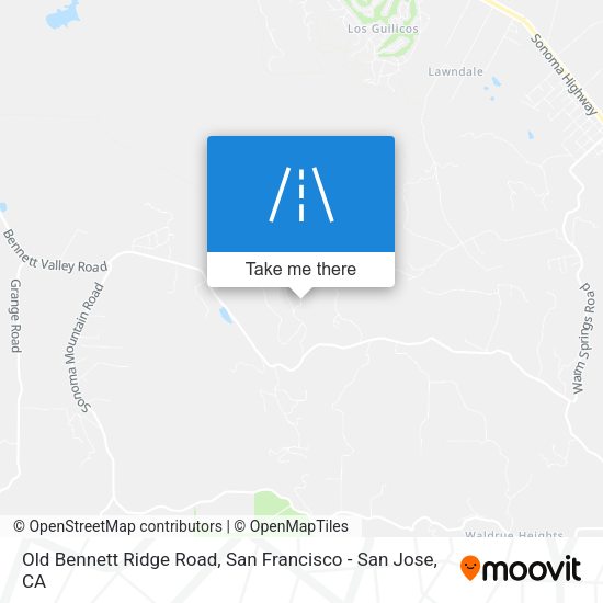 Old Bennett Ridge Road map