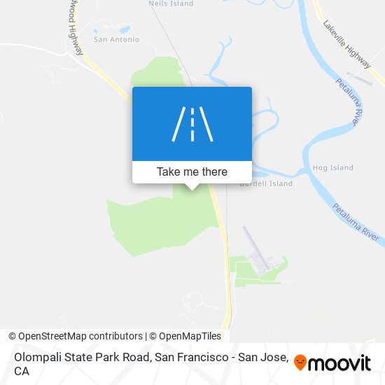 Olompali State Park Road map