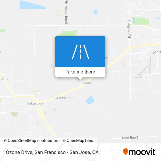 Ozone Drive map