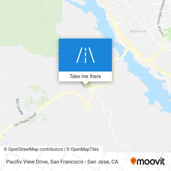 Pacifiv View Drive map